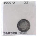 1900-O Barber dime XF