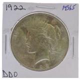 1922 Peace dollar MS65