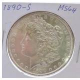 1890-S Morgan dollar MS64