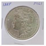 1885 Morgan dollar MS63