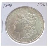 1898 Morgan dollar MS63