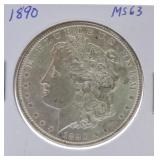 1890 Morgan dollar MS63