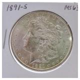 1891-S Morgan dollar MS63