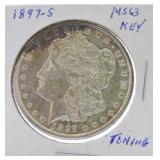 1897-S Morgan dollar MS63 toning