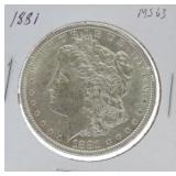 1881 Morgan dollar MS63