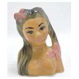 Polynesian Village lady head vase 6"