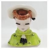 Lady head vase 6"