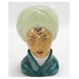 Lefton lady head vase 5"