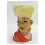 Lefton lady head vase 6"