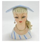 Japan lady head vase 5 1/2"