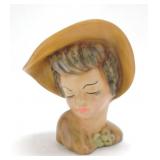 Rose 1978 lady head vase 7 1/4"