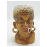 Japan 6" lady head vase