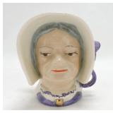 Lady head vase 5", signed