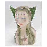 Chrisshaun Arts by Bud Hoadley lady head vase,