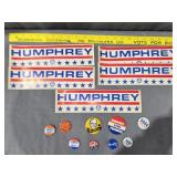 Presidential pins and bumper stickers