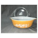 Pyrex Gold Butterfly Casserole Dish with Lid, #