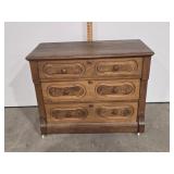 Vintage Rolling 3 Drawer Chest, Well Built