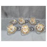 Set of 6 ( 1 cup missing) Tea Cups