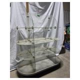 Glass display H46" x L39" x D20"