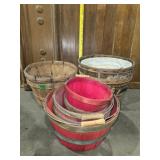 Assortment of bushel baskets