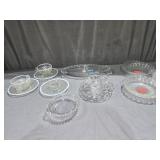 Crochet Edge Compote Bowl Set, Glass Plates,