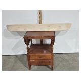 Wall Shelf, L: 49", W: 7.5", Drop Leaf End Table