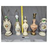 Table Lamps,  Ceramic Victorian Colonial Couple