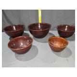 3 Marquest Stoneware Bowls, 2 Regular Stoneware