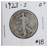 1923-S  Walking Liberty Half Dollar   G+