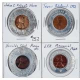 4  Lincoln Cents in Aluminum