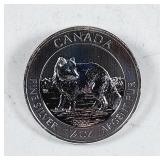 2014  $8 Canada  Artic Fox  1.5 oz .9999 silver