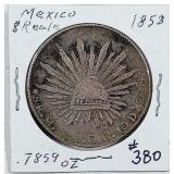 1853  Mexico  8 Reale  .7859 asw