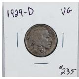 1929-D  Buffalo Nickel   VG