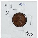 1918-D  Lincoln Cent  AU