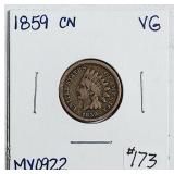 1859  CN  Indian Head Cent   VG