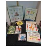 BABY BOOKS, PICTURE FRAME, ETC