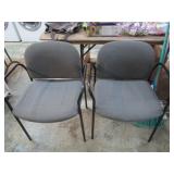 PAIR-- STACKING CHAIRS