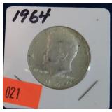 1964 KENNEDY HALF DOLLAR SILVER COIN