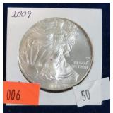 2009 SILVER EAGLE DOLLAR COIN .999