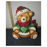 CHRISTMAS BEAR COOKIE JAR