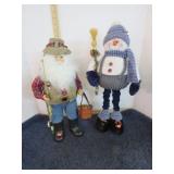 FISHING SANTA & SNOWMAN FIGURES