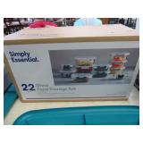 (NIB) 22pc FOOD STORAGE SET