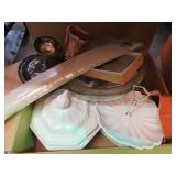 COPPER PANS, POTTERY TUREEN, ETC