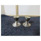 PAIR-- STERLING SILVER CANDLE HOLDERS