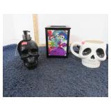 SKULL WAX WARMER, HAND SOAP & MUG