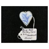 DELF BLUE HEART PENDANT PIN