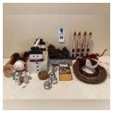 Christmas Decorations Incl. Scented Pinecone Decoration, Led Timer Light, Snowman Basket - And More!