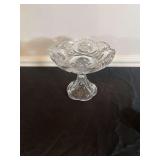 Vintage Lead Crystal Dish 7” Tall x 8” Wide