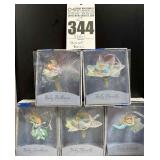 Collection of 2002 Frostlight Faeries, Too Ornaments (5 total)