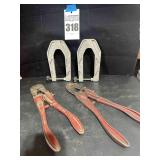 2 - IBEX Bridge Clamps, 2 - HK Porter Bolt Cutter